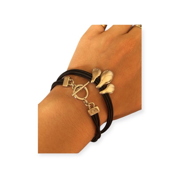 new Ralph Lauren 𒀭 Multi Strand Choker with 3 Briolette Pendants 𒀭Black Gold - Picture 12 of 16